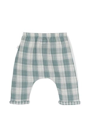 Pantaloni in cotone verde e bianco TEDDY & MINOU KIDS | E24PT011C3136536